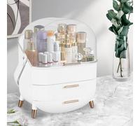 Levede Portable Makeup Organizer Box Cosmetic Storage Drawer In White White