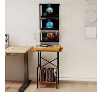 Levede Record Stand Player Display Storage Shelf Cabinet 2 Shelves 3 Racks