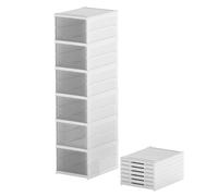 Levede Shoe Box Foldable Home Shoe Shelf Ventilated Storage Organizer 6 Pcs in White Levede White