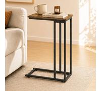 Levede Side Table, C Shape Sofa Side Table, Bedside Table, 45kg Burnt Finish in Brown Levede Brown