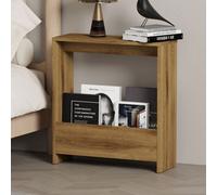 Levede Side Table Narrow Sofa End Table Wooden Book Magazine Storage 20Cm