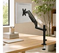 Levede Single Monitor Arm Gas Spring Adjustable Vesa Mount For Office Black