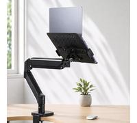 Levede Single Monitor Arm Tray Laptop Stand Adjustable Gas Desk Mount,black