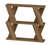 Levede Slim Side Table Storage Shelf Sofa End Accent Table Wooden 3 Tier in Brown Levede Brown