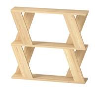 Levede Slim Side Table Storage Shelf Sofa End Accent Table Wooden 3 Tier in Natural Levede Natural