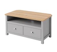 Levede Small TV Cabinet with Storage Drawer Corner TV Stand in Grey Levede Grey