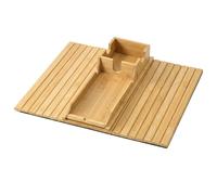 Levede Sofa Arm Tray Table 2 in 1 Bamboo Couch Armrest Organiser Cup Mug Hold in Natural Levede Natural
