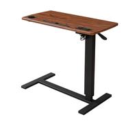 Levede Standing Desk Height Adjustable Stand Folding Laptop Table Shelf USB in Brown Levede Brown