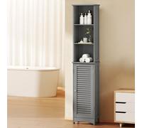 Levede Tall Bathroom Cabinet Slim Freestanding Bathroom Storage Cupboard Unit