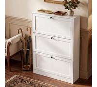 Levede Tall Shoe Cabinet Flip Shoe Storage Unit Slim Hallway Organiser
