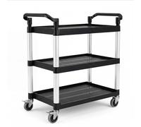 Levede Tool Trolley 3 Tier Rolling Storage Cart Multi-functional Workplace Black
