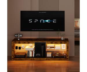 Levede TV Unit Stand Cabinet Glass Display