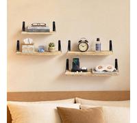 Levede Wall Mounted Floating Shelves Set Of 4 Rustic Display Shelf Solid Wood