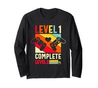 Level 1 Complete 1 Anniversary 1st Wedding Anniversary Gamer Long Sleeve T-Shirt