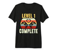 Level 1 Complete Vintage 1st Wedding Anniversary First Year Premium T-Shirt