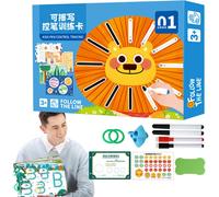 (Level 1) Tracing Books for Toddler | Handwriting Practice Book Letter Preschool Activities | Educational Learning Toy Number Puzzle Game Travel for Boys & Girl