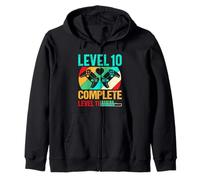 Level 10 Complete Funny Celebrate 10th Wedding Anniversary Zip Hoodie