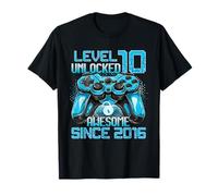 Level 10 Unlocked Awesome 2016 10th Birthday Video Gamer Boy T-Shirt