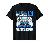 Level 10 Unlocked Awesome 2016 Video Game 10th Birthday T-Shirt