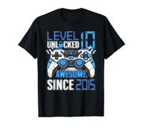 Level 10 Unlocked Awesome Since 2015 10th Birthday Boy T-Shirt