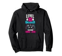 LEVEL 10 Unlocked Awesome Since 2016 10th Birthday Gaming Pullover Hoodie
