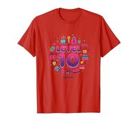 Level 10 Unlocked: Milestone Birthday Achievement T-Shirt, Men, Red, 3XL