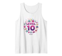 Level 10 Unlocked: Milestone Birthday Achievement Tank Top, Men, White, S