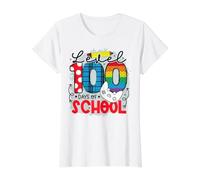 Level 100 Days of School Complete 100th Day of School Funny Value Graphic T-Shirt, Women, White, S