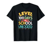 Level 100 Days of School Unlocked Funny Gamer Lover Kids T-Shirt