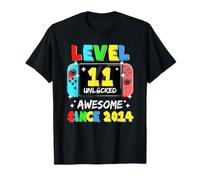 Level 11 Unlocked Awesome Since 2014 Gaming 11th Birthday T-Shirt