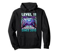 Level 11 Unlocked Awesome Since 2015 11th Birthday Boy Pullover Hoodie