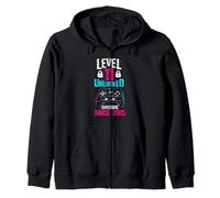 LEVEL 11 UNLOCKED AWESOME SINCE 2015 11th Birthday Gaming Zip Hoodie