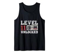 Level 11 Unlocked Vintage 11yr Old Gamer Gifts 11th Birthday Tank Top