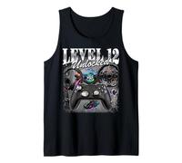 Level 12 Unlocked 12th Birthday Video Gamer Boy 12 Year Old Tank Top