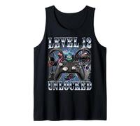 Level 12 Unlocked 12th Birthday Video Gamer Boy 12 Year Old Tank Top