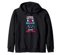 LEVEL 12 Unlocked Awesome Since 2014 12th Birthday Gaming Zip Hoodie