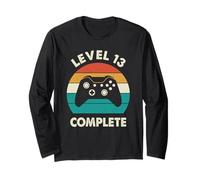 Level 13 Complete 13th Wedding Anniversary For Him Her Funny Long Sleeve T-Shirt