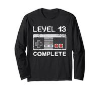 Level 13 Complete 13th Wedding Anniversary for Him Husband Long Sleeve T-Shirt