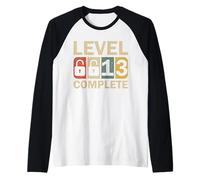 Level 13 Complete for Couples Funny 13th Wedding Anniversary Raglan Baseball Tee
