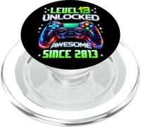 Level 13 Unlocked Awesome Since 2013 13th Birthday Gaming PopSockets PopGrip for MagSafe