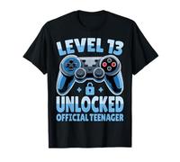 Level 13 Unlocked Official Teenager Gaming 13th Birthday T-Shirt