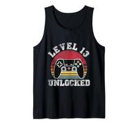 Level 13 Unlocked Retro 13th Birthday Video Gamer Teenager Tank Top