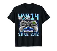 Level 14 Unlocked Awesome 2012 14th Birthday Boy Video Gamer T-Shirt