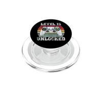 Level 15 Unlocked Funny 15th Birthday Gamer Vintage Retro PopSockets PopGrip for MagSafe