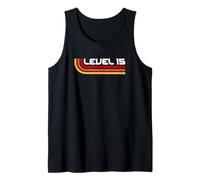 Level 15 | Vintage Gamers 15th Oldschool Aesthetic Birthday Tank Top