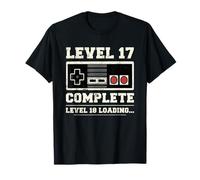 Level 17 Complete Retro Vintage 17th Birthday Gamer Gaming T-Shirt