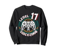 Level 17 Unlocked Awesome Since 2008, Gamer 17th Birthday Sweatshirt