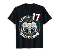 Level 17 Unlocked Awesome Since 2008, Gamer 17th Birthday T-Shirt