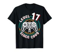 Level 17 Unlocked Awesome Since 2009 17th Birthday Gamer Tee T-Shirt