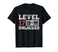 Level 17 Unlocked Vintage 17yr Old Gamer Gifts 17th Birthday T-Shirt
